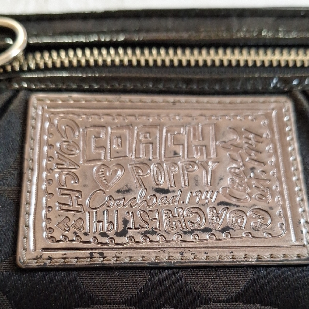 COACH black Ladies Long Wallet